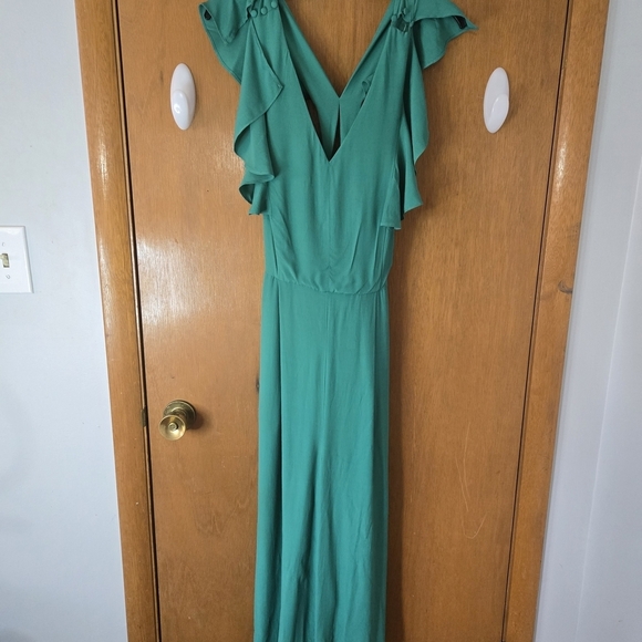 A Loves A Pants - Elegant Green Women's Dress